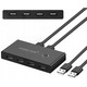Ugreen 2x4 USB 2.0 fekete adapter hub kapcsoló