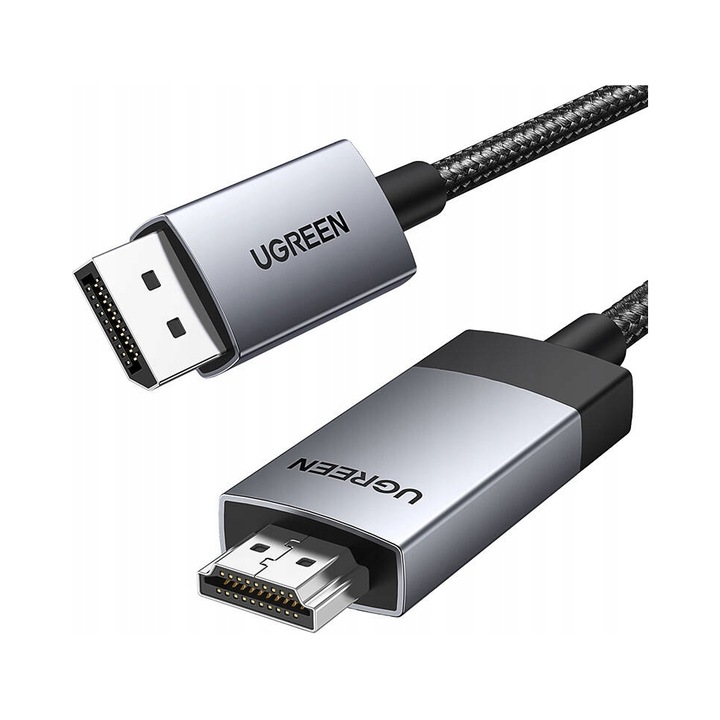 Видео кабел Ugreen DisplayPort HDMI 4K 60Hz 2м алуминий