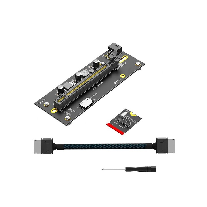 Kit de extindere M.2 NVMe M-Key 2230, PCIe 4.0 X16, alimentare 6 pini, cablu Oculink SFF-8612/8611