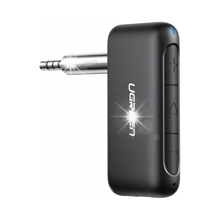 Adaptor audio Bluetooth 5.0 Ugreen, microfon, negru, 3.5mm, 9h, 10m