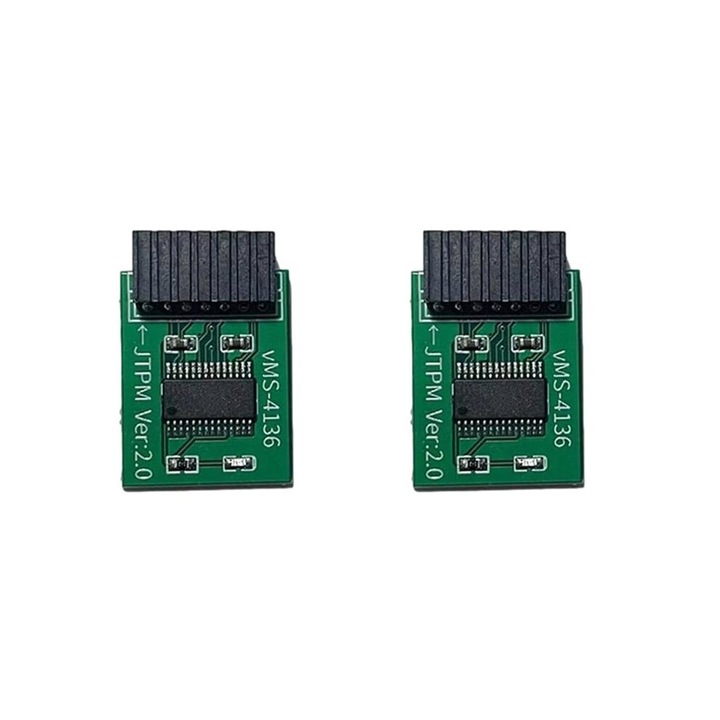 2 db TPM2.0 modul készlet, 14 tűs, zöld, PCB