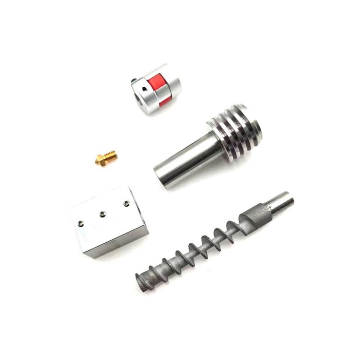 DIY 3D nyomtató készlet, műanyag daráló, extruder, 1x anyacsavar, könnyű összeszerelés, többszínű