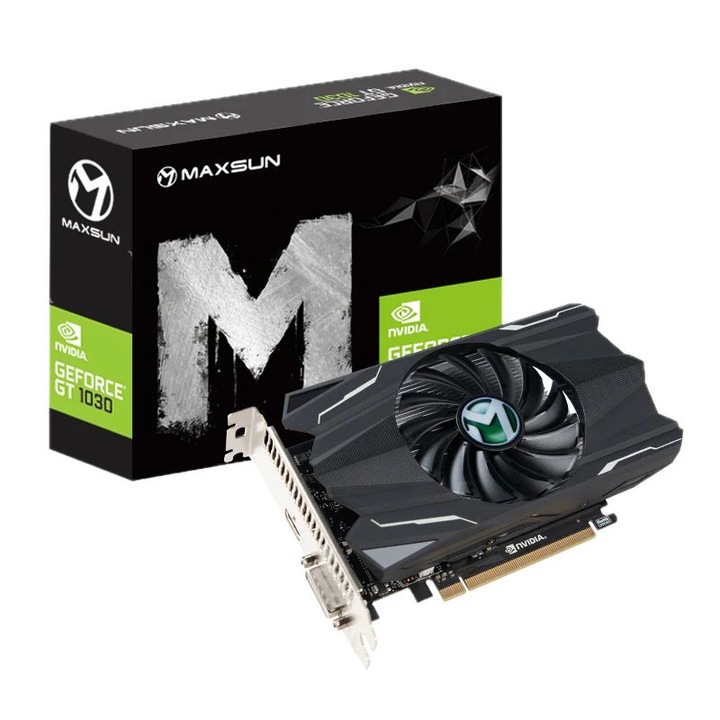 Placa video Maxsun GeForce GT 1030, 4GB, GDDR4, 64bit, 1xDVI, 1xHDMI