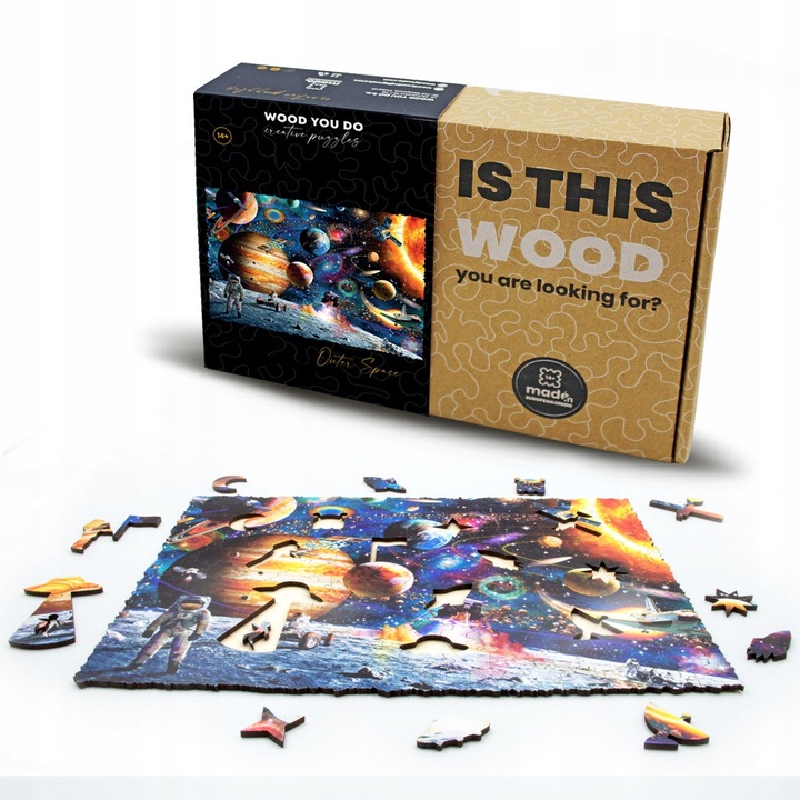 Дървен пъзел Woodyoudo Cosmos 240 части многоцветен 21x28см