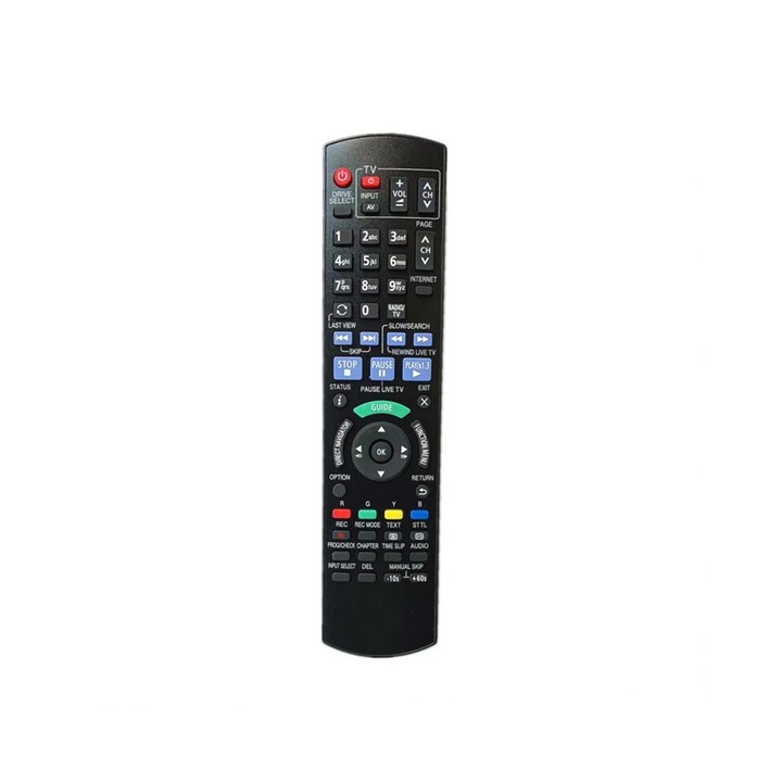 Telecomanda de inlocuire pentru Blu-Ray Disc, neagra, dimensiuni ergonomice, set de 1 buc.