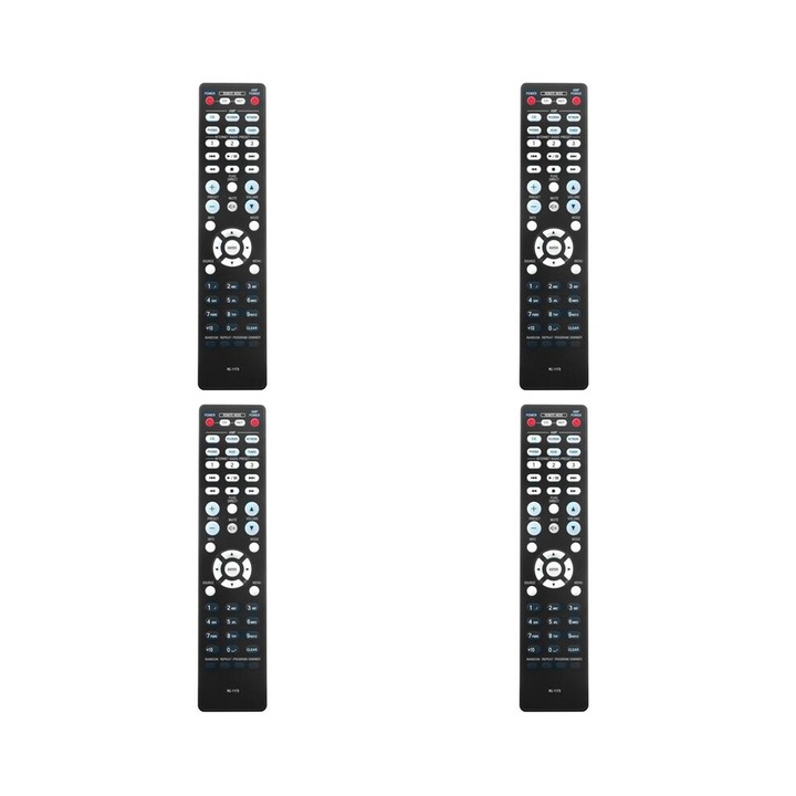 Set de 4 telecomenzi pentru Home Cinema, negru, alimentare cu 2 baterii AAA