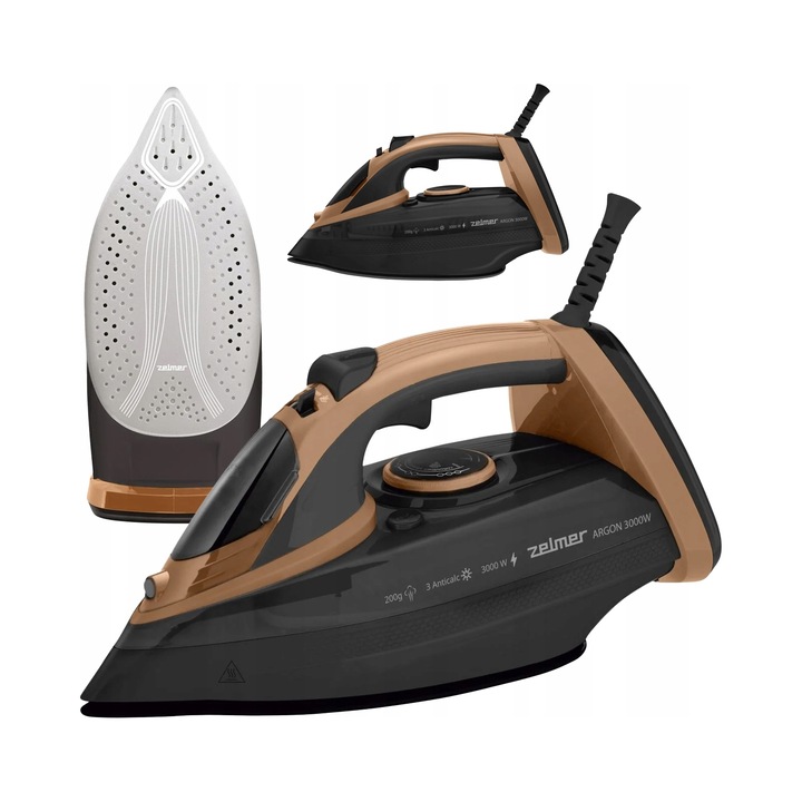 Fier de calcat cu aburi Zelmer Argon 3000W ceramic 33x13.4x16.4cm