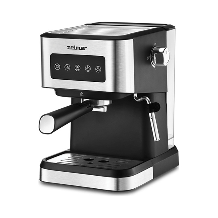 Кафемашина Zelmer ZCM6255, 1050W, сребристо-сива, 20 бара, 1.5л, компактна