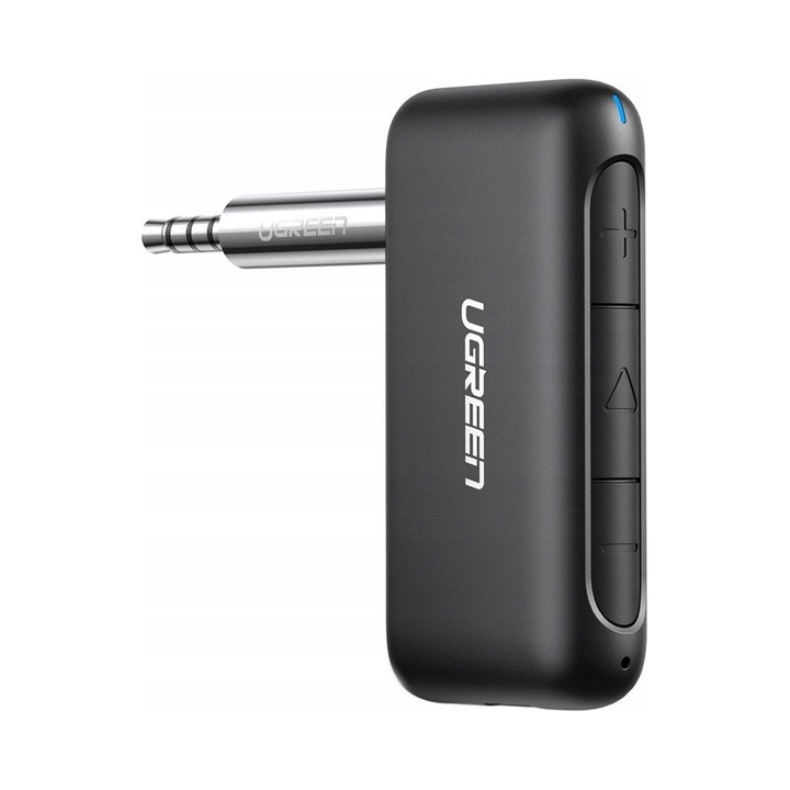 Adaptor audio Bluetooth 5.0 Ugreen, microfon, negru, 3,5mm, 9h, 10m
