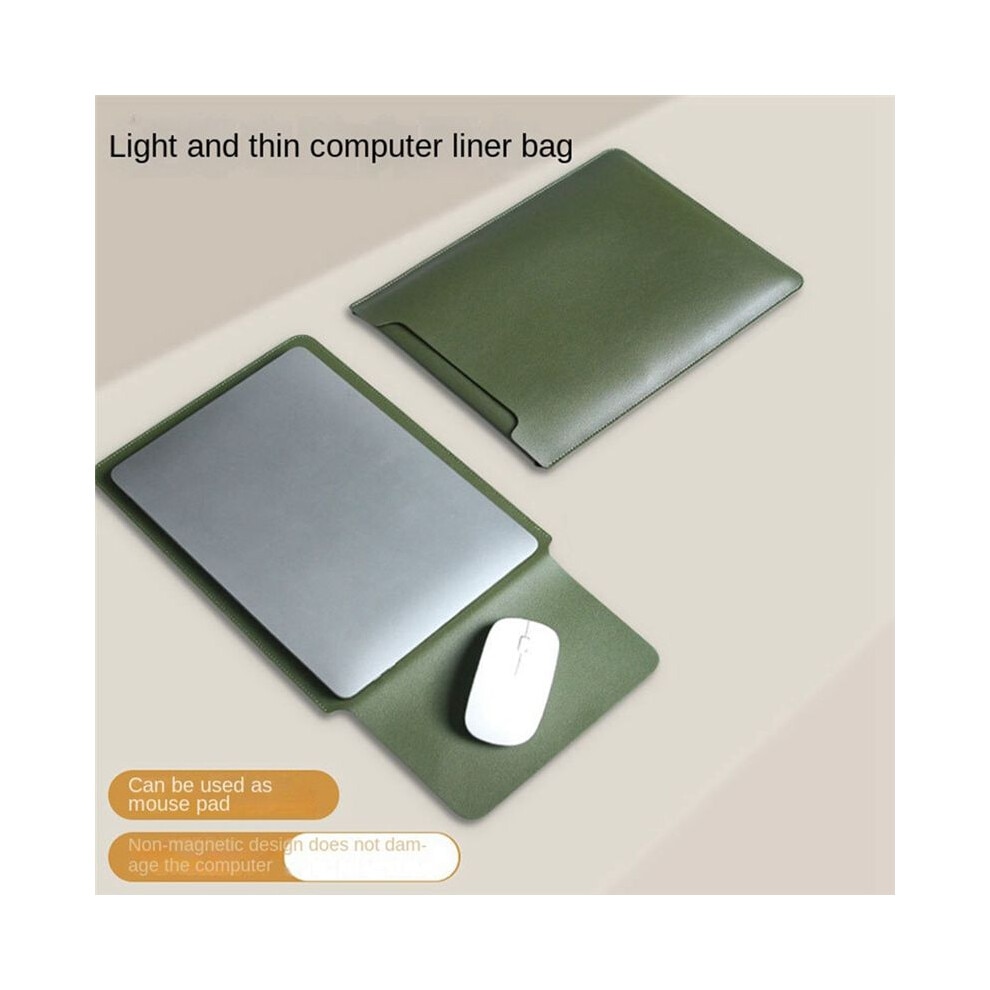 Husa laptop 16 inch, albastru, PU, protectie dubla, multifunctionala