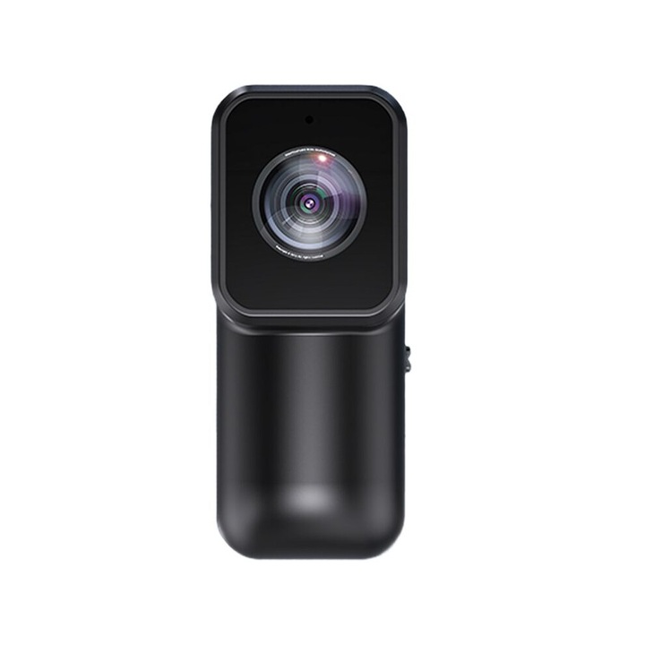 Екшън камера HD 1080P, безжичен WiFi рекордер, 180° зрителен ъгъл, черна, 27,2x26,8x61,4мм, пълен комплект
