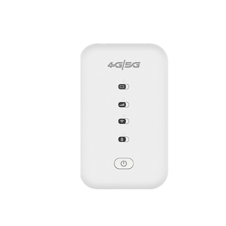 4G LTE Hordozható Router, Mobil Wi-Fi, 300 Mbps Sebesség, 3000 mAh Akkumulátor Kapacitás, Fehér