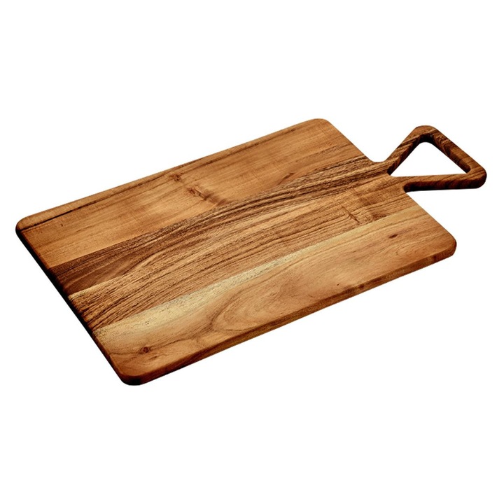 Tocator de bucatarie KESPER, lemn de acacia, 54x30x1,7 cm, cu maner