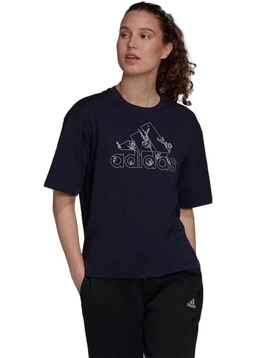 Női póló, adidas, pamut, kék, XS INTL