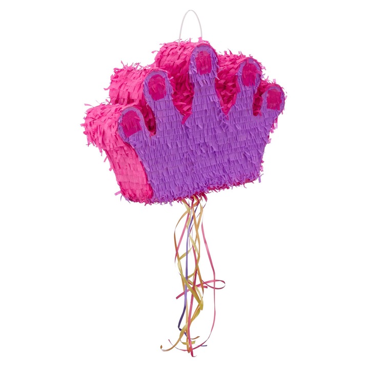 Pinata Coroana, Relaxdays, roz/visiniu, 31x49x10cm
