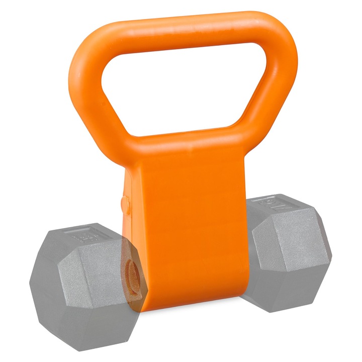 Maner haltere Relaxdays, portocalie, 28x23x7cm, capacitate maxima 50kg, greutate 490g