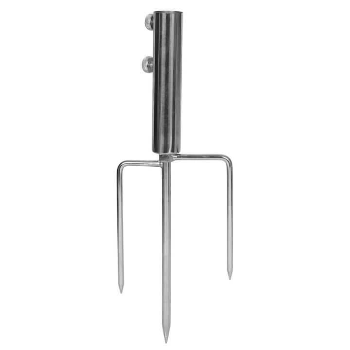Suport umbrele din otel inoxidabil Relaxdays, 3 prong, argintiu, 36x12cm