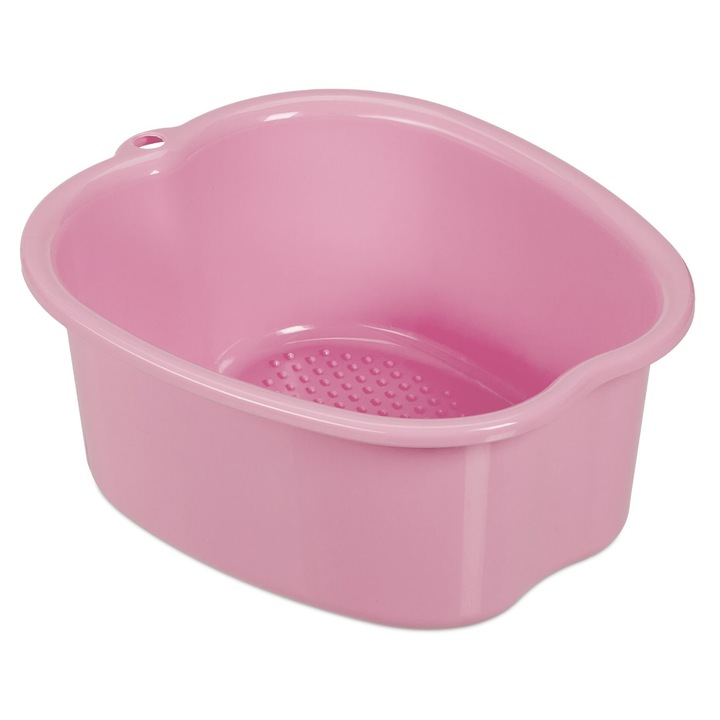 Cada pentru picioare Relaxdays, plastic, 15x33x38 cm, capacitate 10 litri, roz