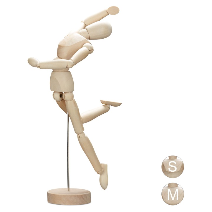 Relaxdays fa figura, vegyes méretű készlet, 15x4.4x3cm, 21.5x5.8x5.5cm, 32.5x7.5x7cm