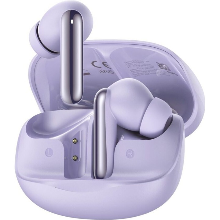 Casti Wireless QCY Melobuds N50, 45dB ANC, 6 microfoane ENC, IPX4, Bluetooth 5.4, Violet