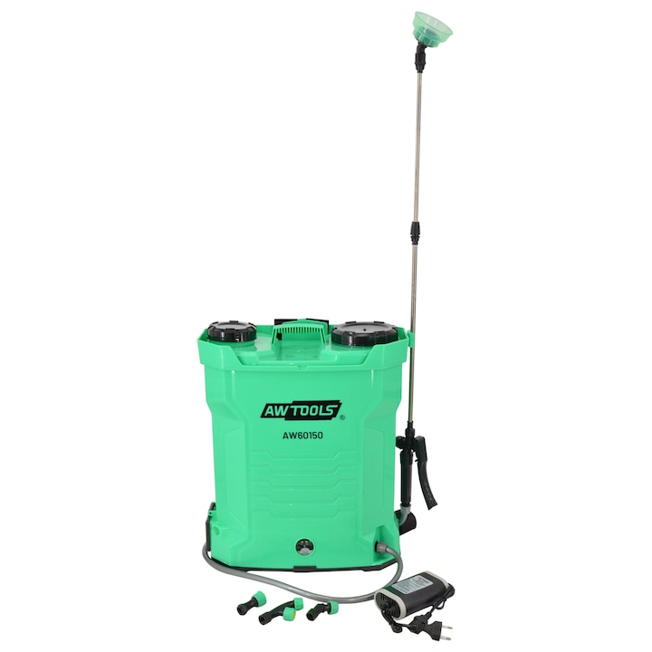 Hátizsákos permetező, 20L, Li-Ion 12V, Awtools, teleszkópos, 390x210x490mm