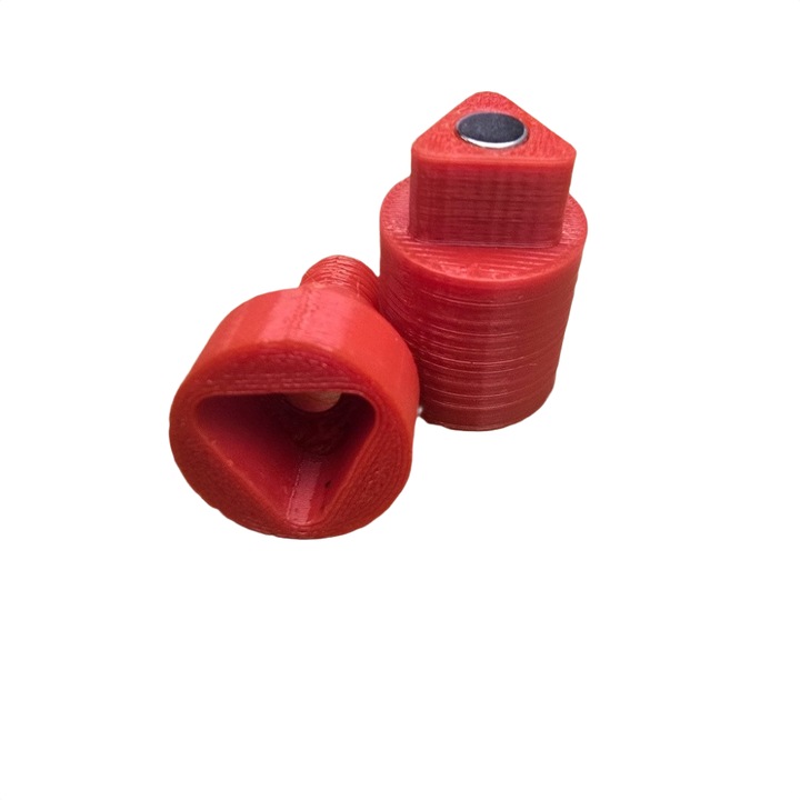 Conector rapid magnetic filetat, cu sistem fixare magnetica compatibil cu sistemul Meccanica Vadese, Rosu