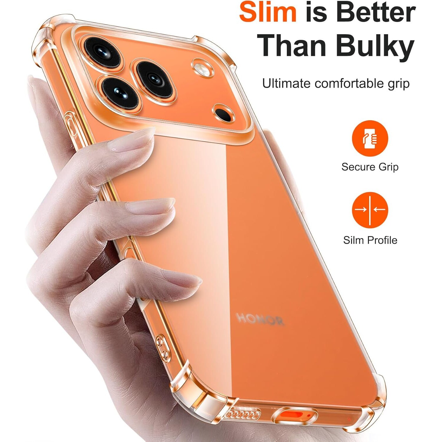 Husa pentru Honor 600 Pro Slim Anti-Shock 1.5mm reinforced 4 corners, transparenta