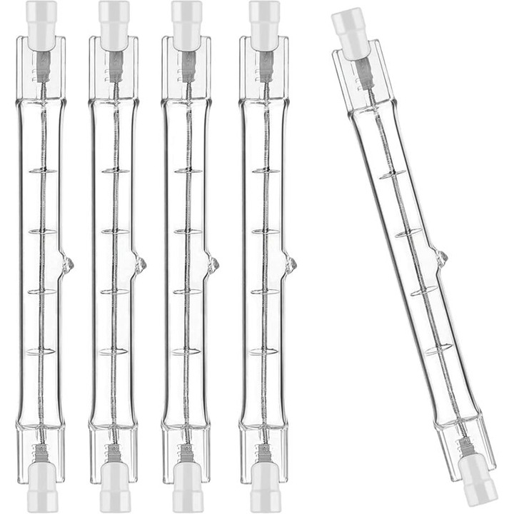 5 db R7S 200W 118mm halogén izzó készlet, 3000 lumen, 2700K, dimmelhető