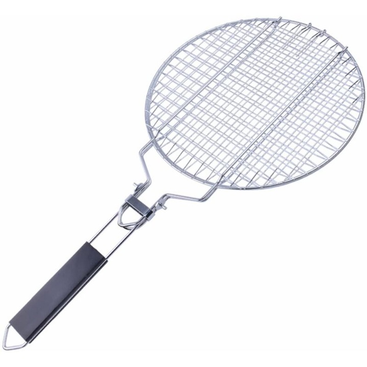 Cos gratar 28cm maner lemn detasabil metal cromat rezistent coroziune