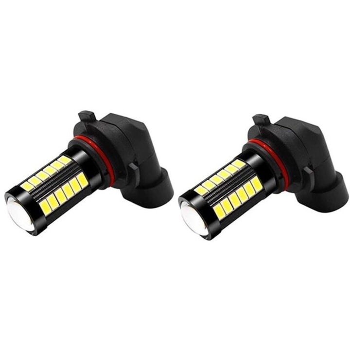 2 darabos szett, LED ködlámpa izzó H8/H11, 1400 lumen izzónként (2800 lumen/szett), 6500K, IP67, Fehér, 2 x 10W, 12-24V