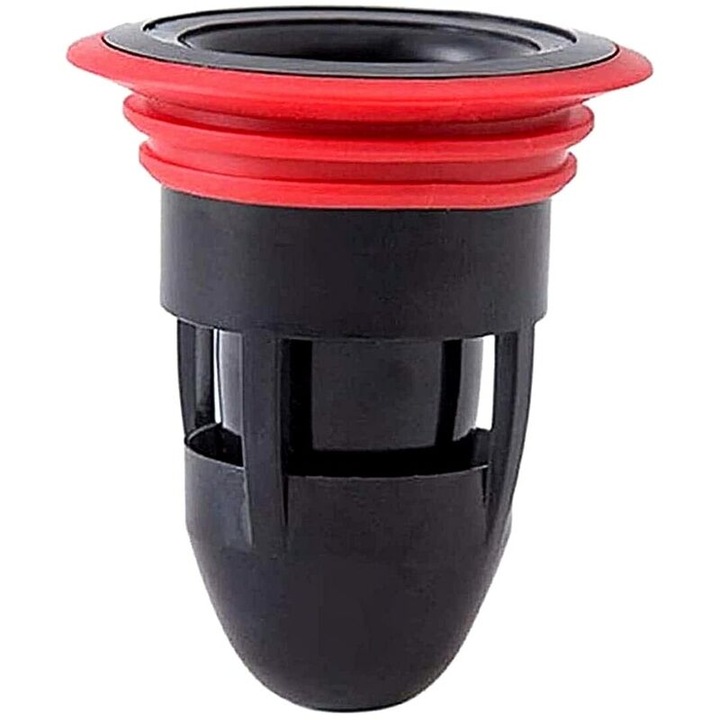 Filtru de miros pentru apa uzata, 45 mm, negru cu rosu, set de 2 in 1