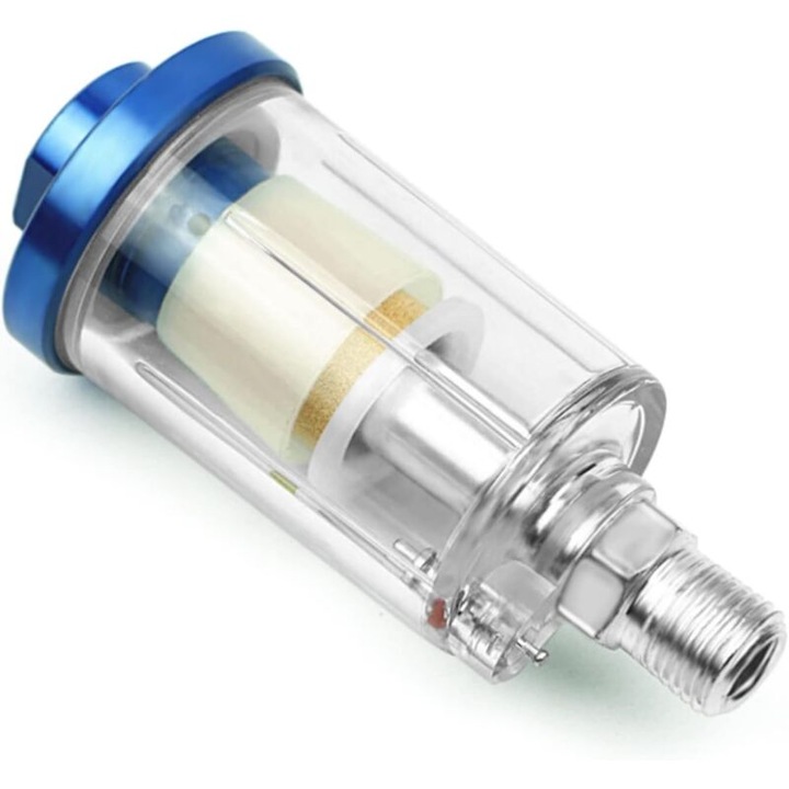 Légkompresszor olaj-víz szeparátor 1/4", mini szűrő kompresszorokhoz és pneumatikus szerszámokhoz, üzemi nyomás 6-10 bar