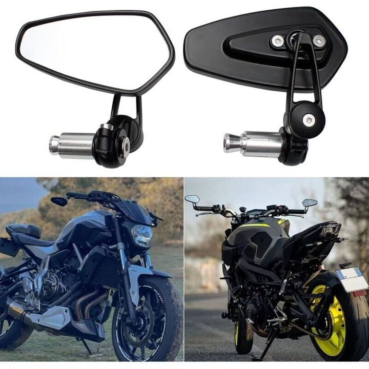 Set 2 oglinzi retrovizoare moto, negru