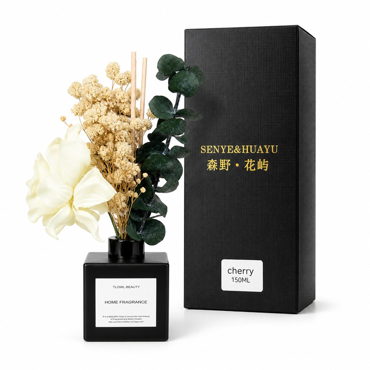 Difuzor aroma premium cu betisoare, parfum de lux pentru camera, cirese, 150 ml