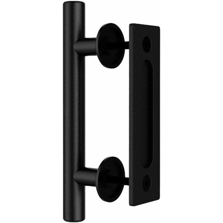 Maner usa glisanta 24cm negru metalic robust