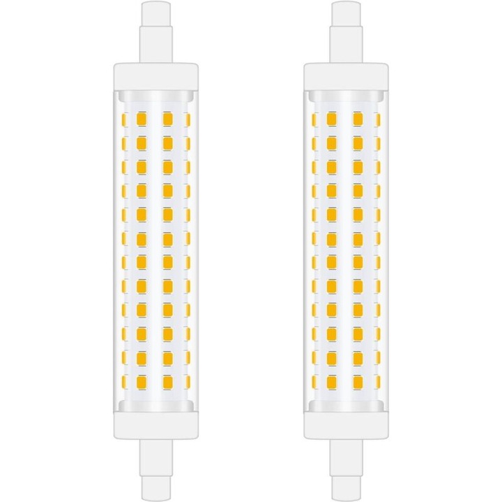 Bec LED R7S 10W 2700K meleg fehér 118x18mm 2 db-os szett
