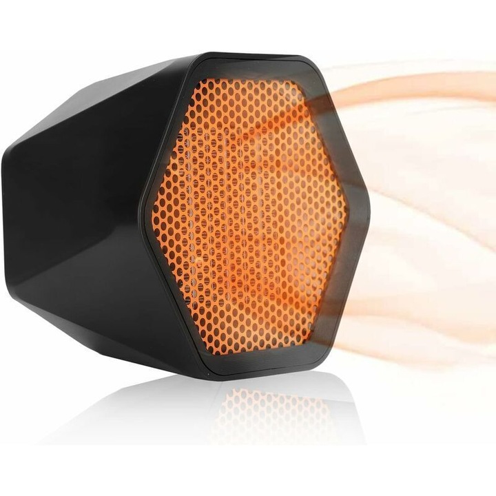 Mini hősugárzó 600W, függőleges, 2 hőmérséklet beállítás, túlmelegedés elleni védelem, fekete