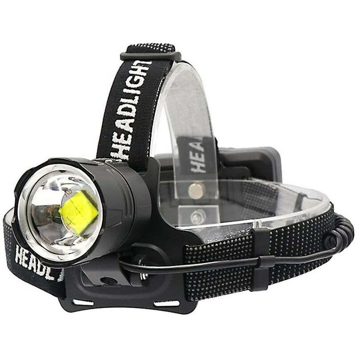 XHP70.2 LED lámpa, 10000 lumen, vízálló, állítható pánttal, 3 akkumulátoros készlet