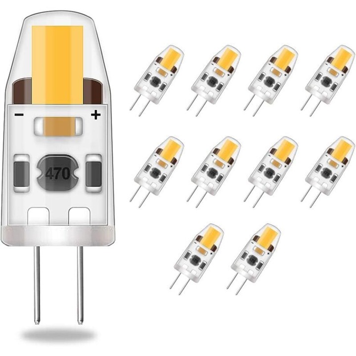 LED G4 izzó 2W 3000K 1x3cm, 10 db-os készlet