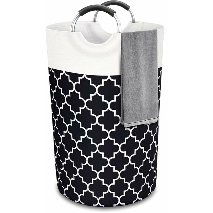 Cos pentru rufe, 82L, pliabil, impermeabil, 38x38x74cm