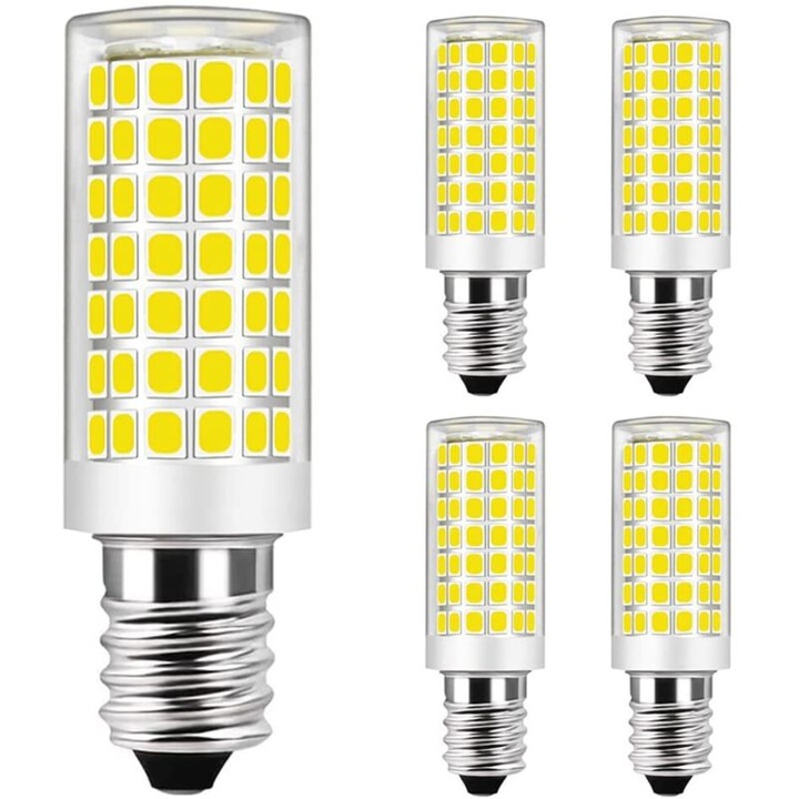 4 db E14 9W hideg fehér LED izzó készlet 6000K 30000h 220-240V