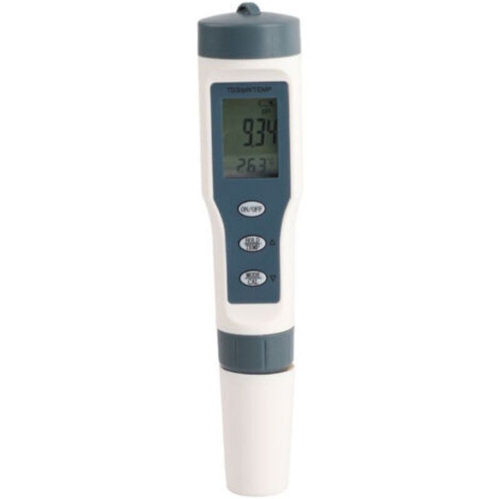Tester apa 3 in 1 TDS pH temperatura multifunctional, ecran mare