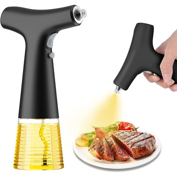 Sticla spray electrica pentru ulei, 240ml, design nou, material sigur, incarcare USB