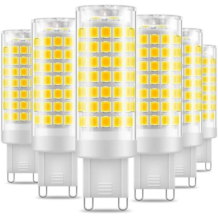 G9 LED izzók, 5W, 6000K, 530LM, 6 darabos szett