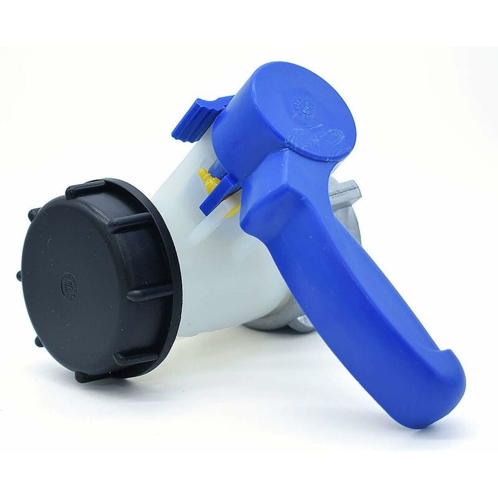 Alumínium S60x6 pillangószelep úszóanyával 1000 literes IBC tartályhoz, 56mm, szabványos 2" kimenet