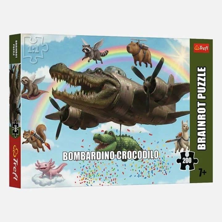 Пъзел Brainrots Bombardino Crocodilo (200 части) - Trefl - 48x34см