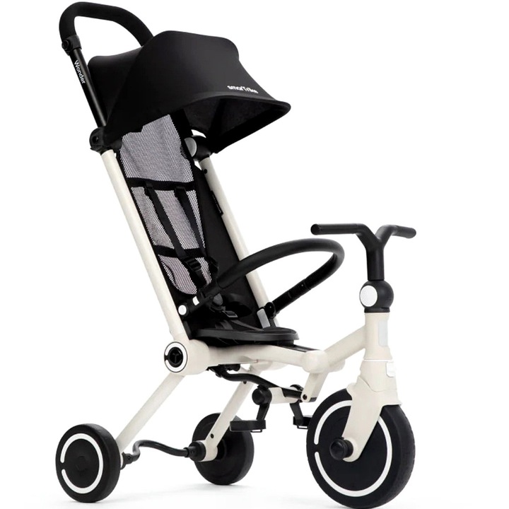 Smartrike - 3 az 1-ben babakocsi funkcióval rendelkező kerékpár - Wonder - Fekete-fehér 9hó+