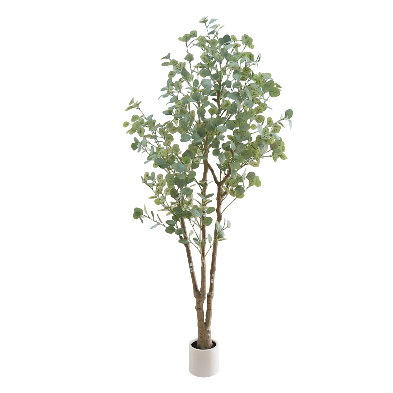 Planta artificiala, stil copac, frunza stil con, ghiveci maro