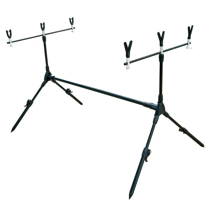 Rod pod Baracuda 02 pentru 3 lansete, negru