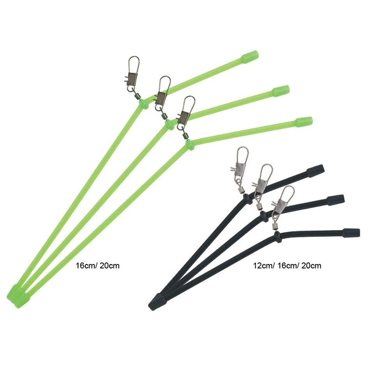 Anti-tangle rigid Baracuda, 3 buc/set, 12 cm, negru